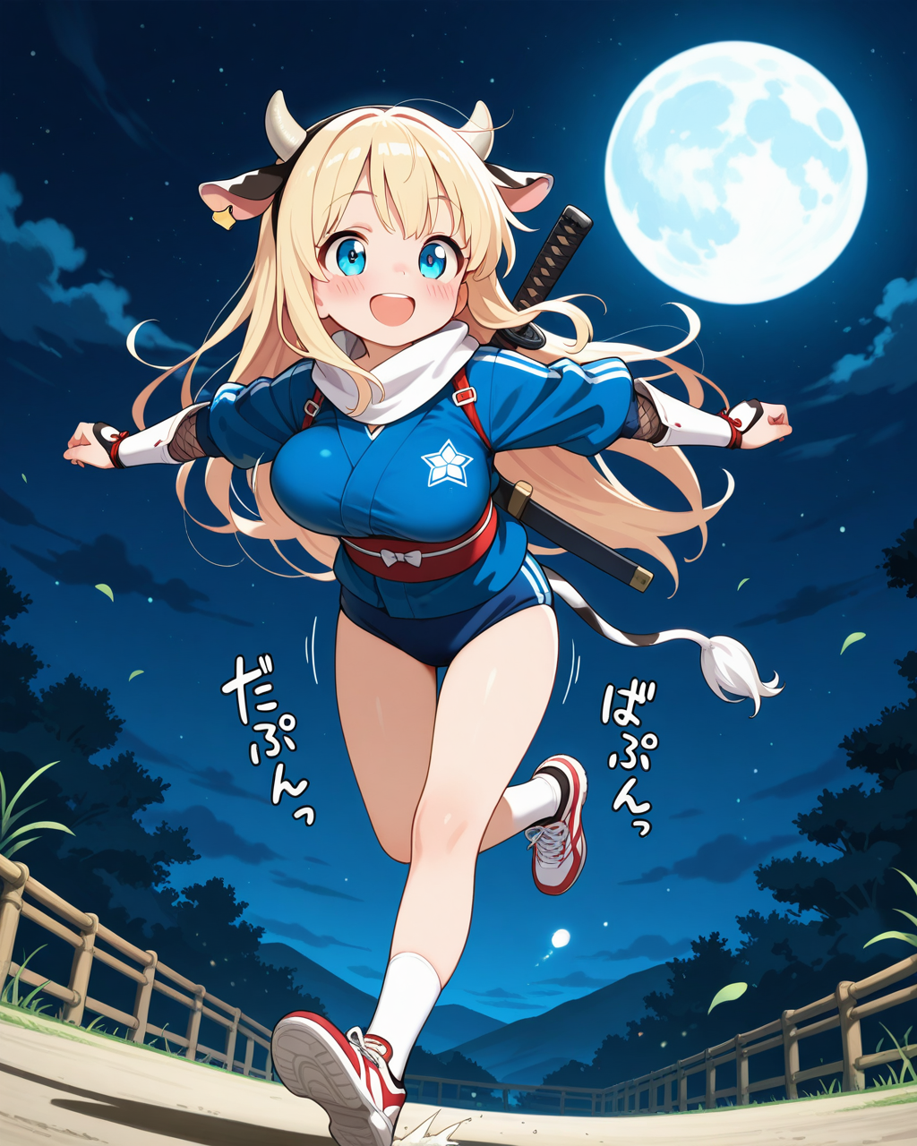 走る忍ルマとほるすたいんちゃんをミキシングしました。