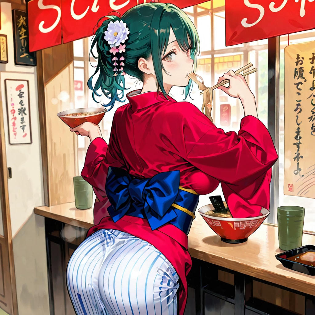 ラーメンに袖付けても怒られません！