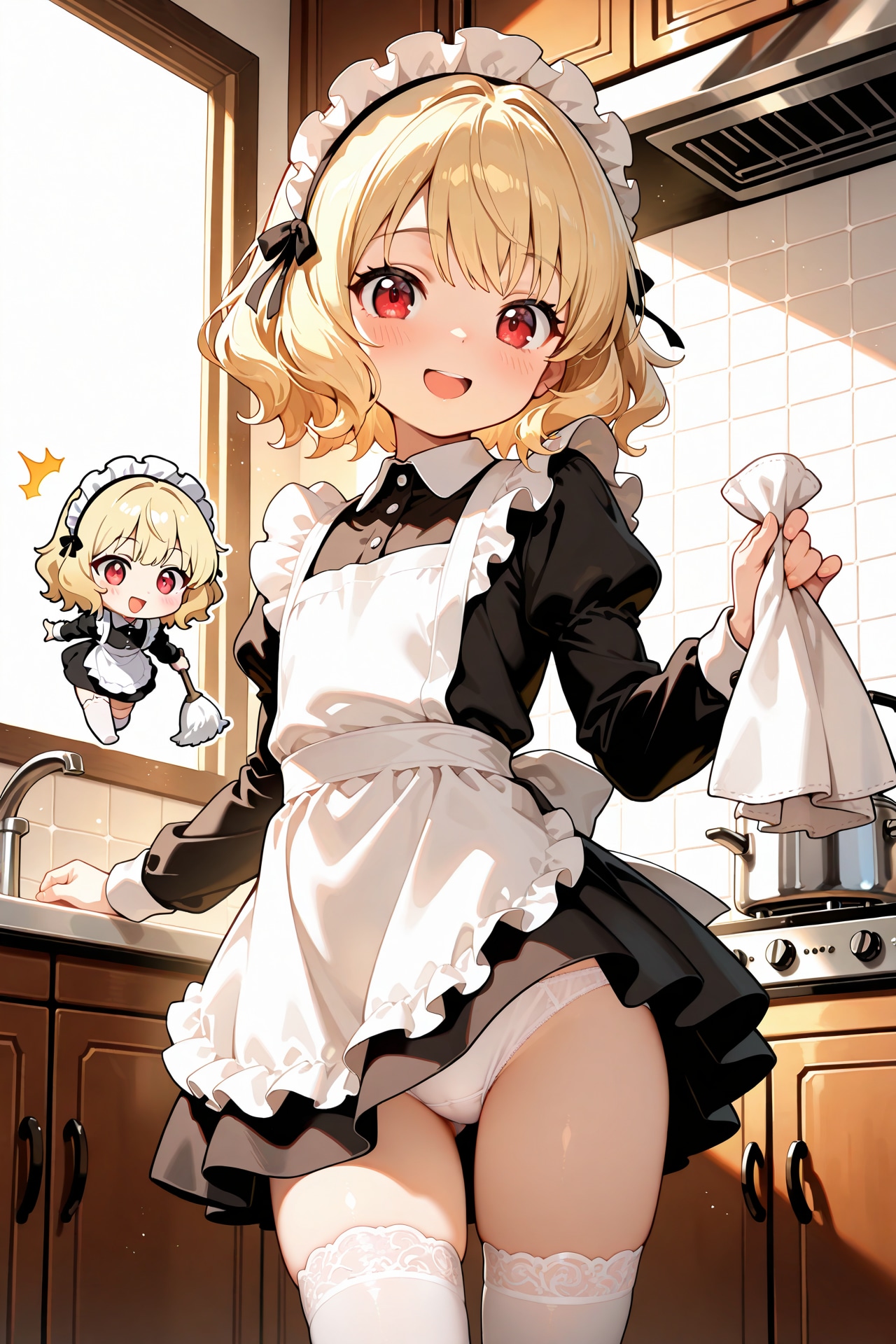 パンチラでお掃除ちびキャラメイドさん Z707