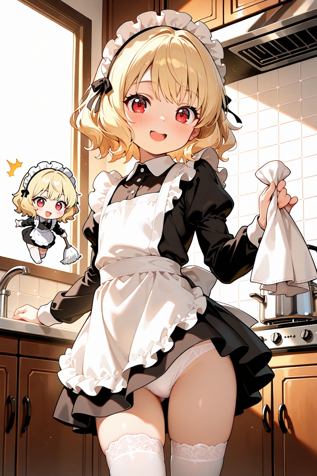パンチラでお掃除ちびキャラメイドさん Z707