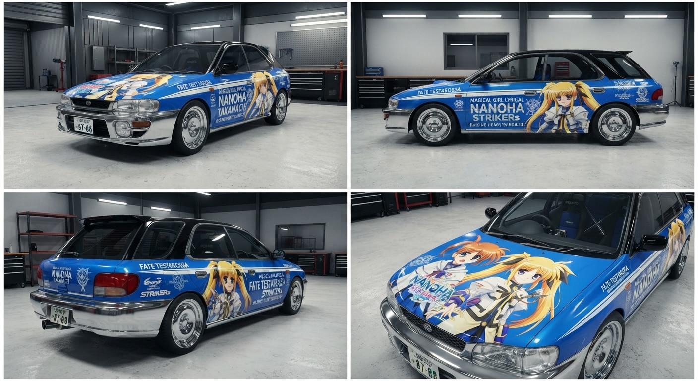 魔法少女リリカルなのは痛車インプレッサワゴン | の人気AIイラスト・グラビア