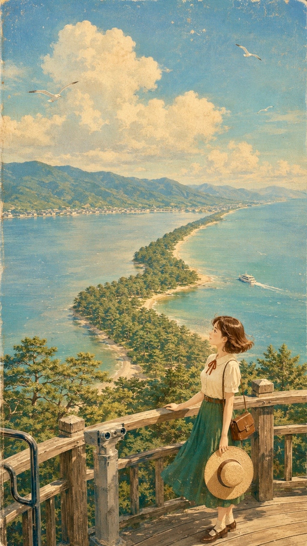 レトロ風景のポスター