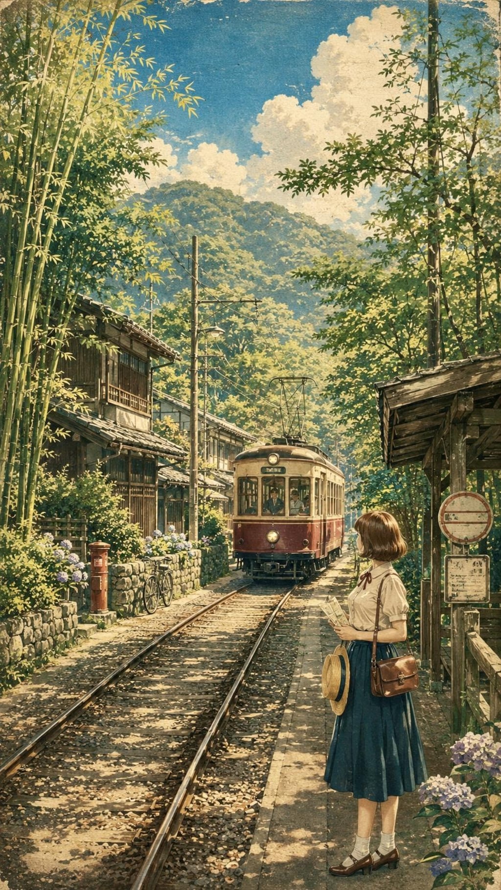 レトロ風景のポスター