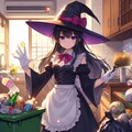 ゴミの日に掃除する、魔女なうちの子★その2(8枚) 3枚目