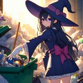ゴミの日に掃除する、魔女なうちの子★その2(8枚) 6枚目