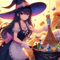 ゴミの日に掃除する、魔女なうちの子★その2(8枚) 7枚目