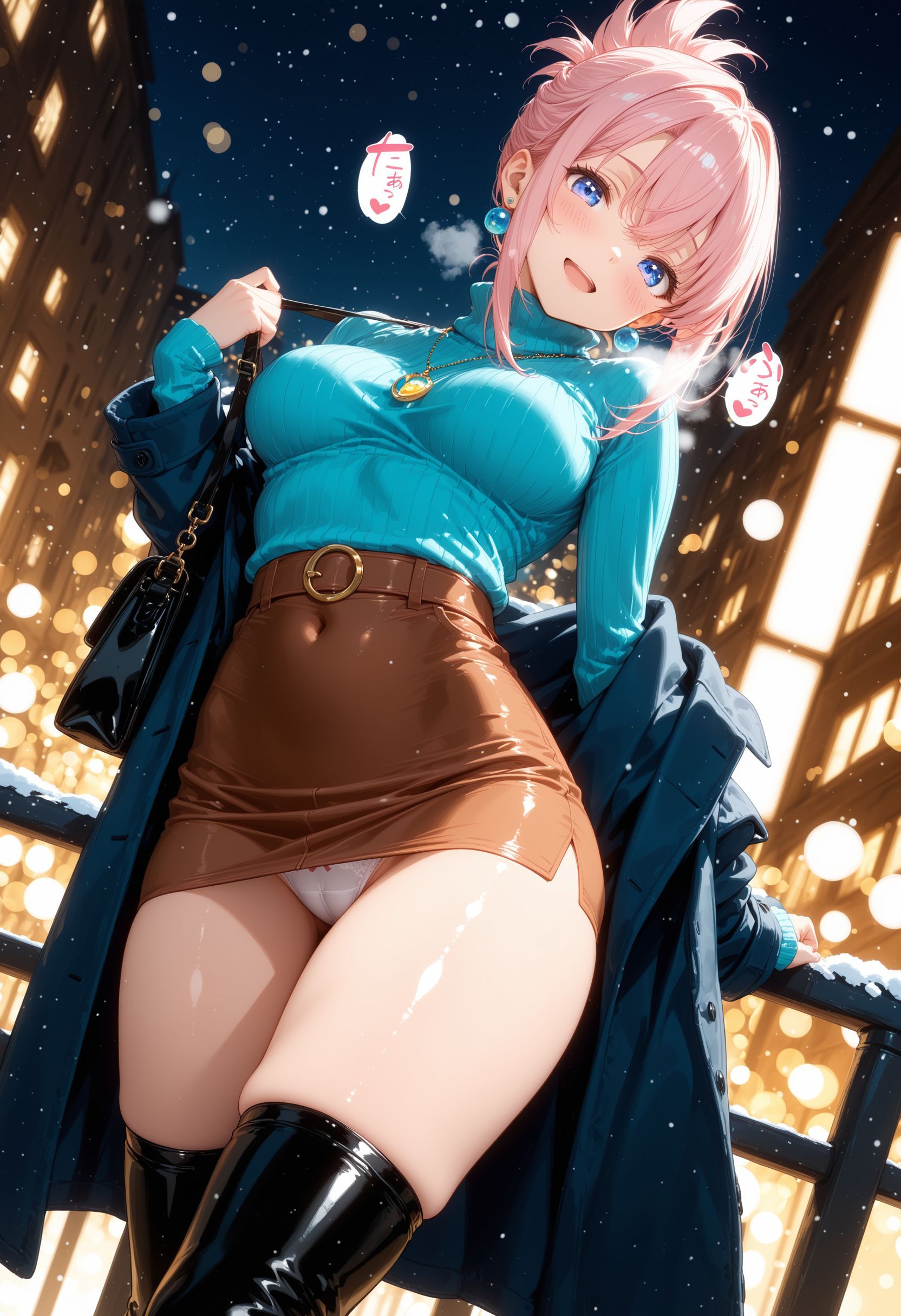 冬の白パンチラは夏よりエロい！？
