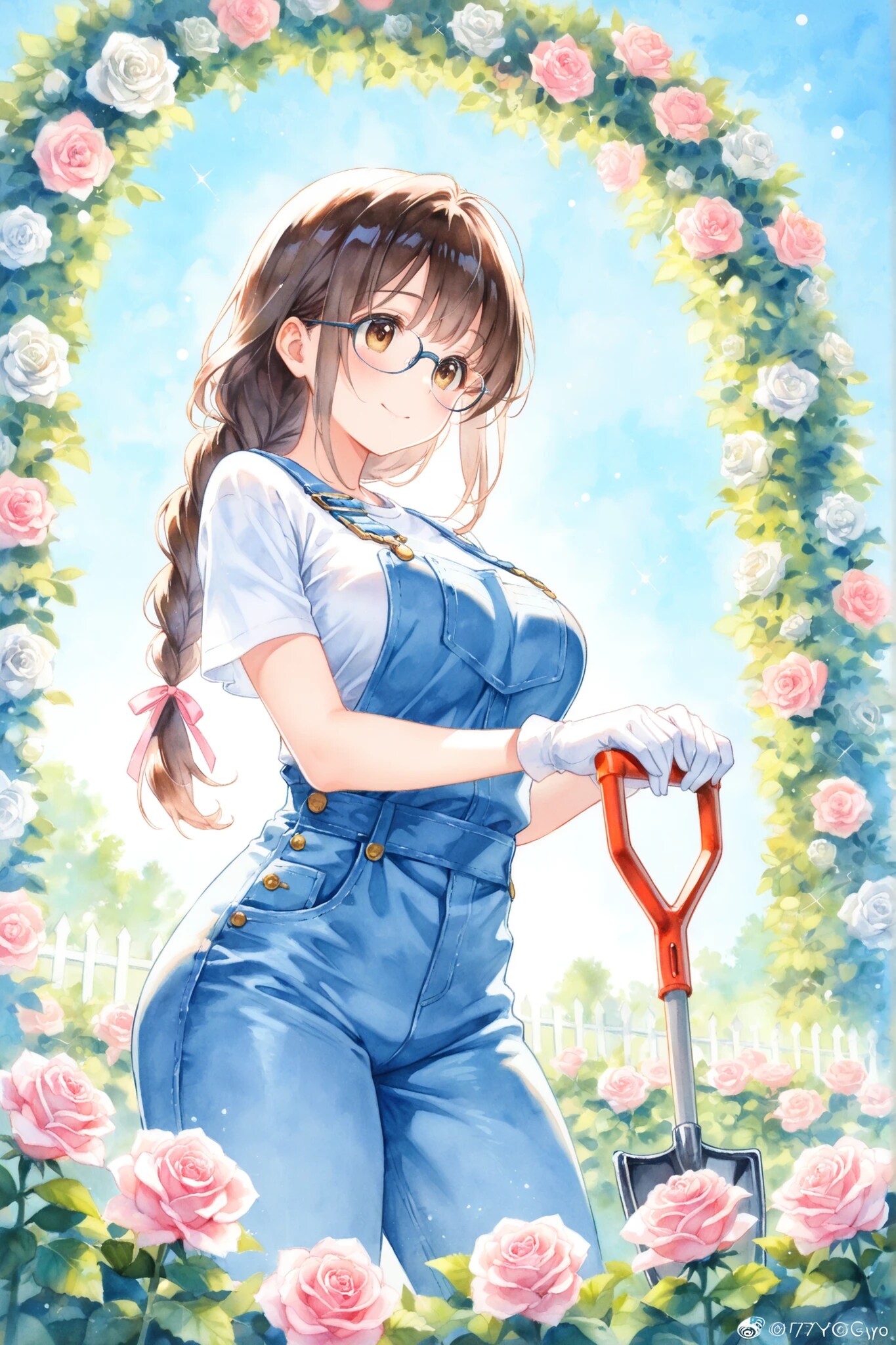 庭に薔薇 | の人気AIイラスト・グラビア