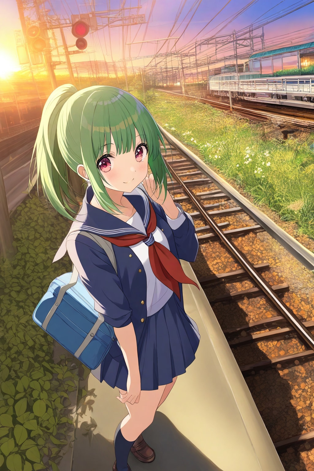 ポニテの緑髪ちゃん