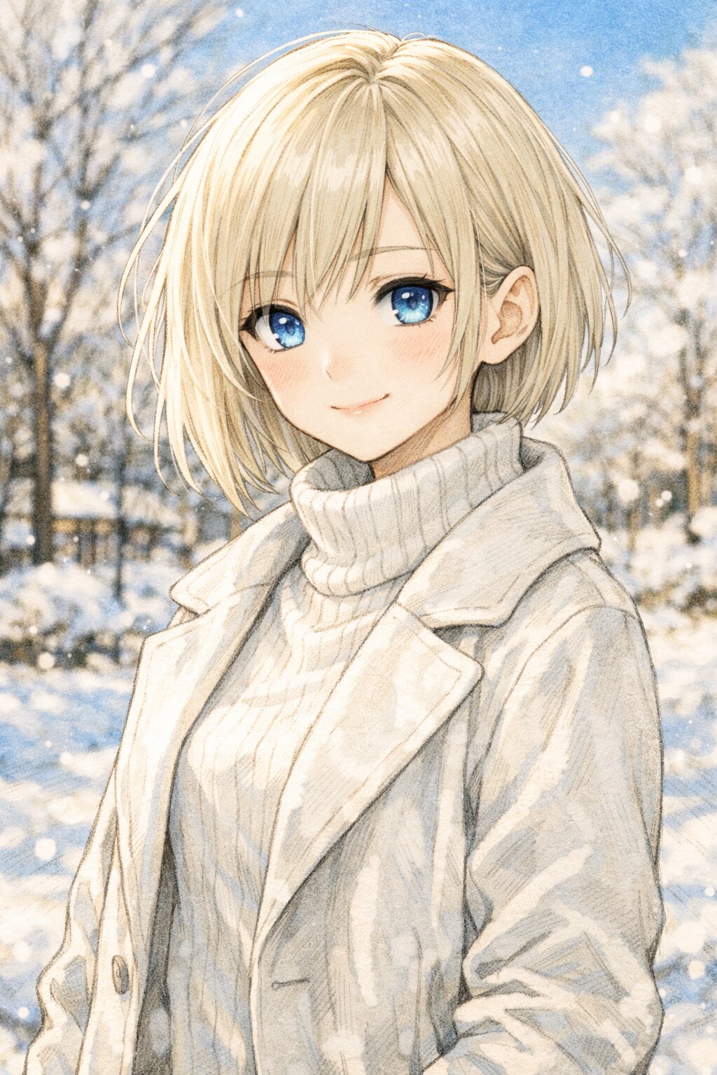 コートのお姉さん