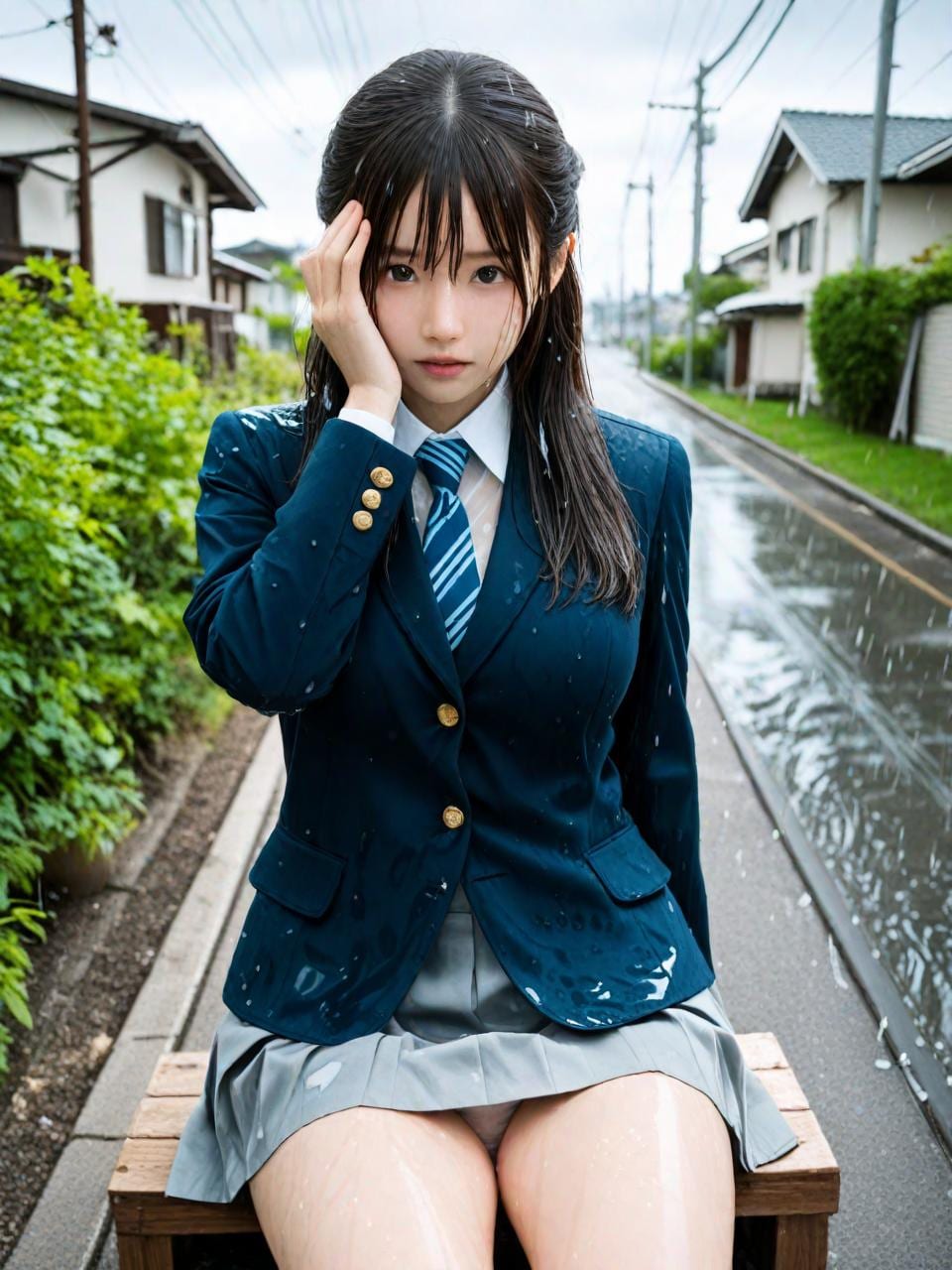 濡れた女子校生