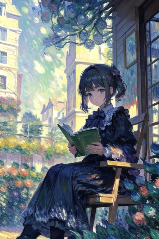 本を読む少女 | の人気AIイラスト・グラビア