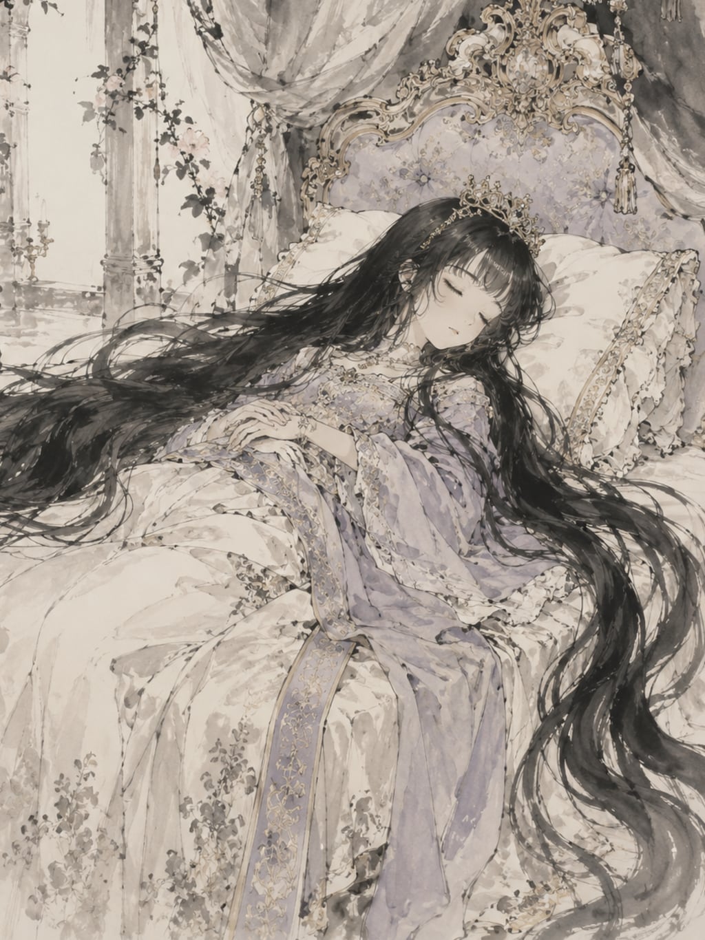 黒髪の眠り姫