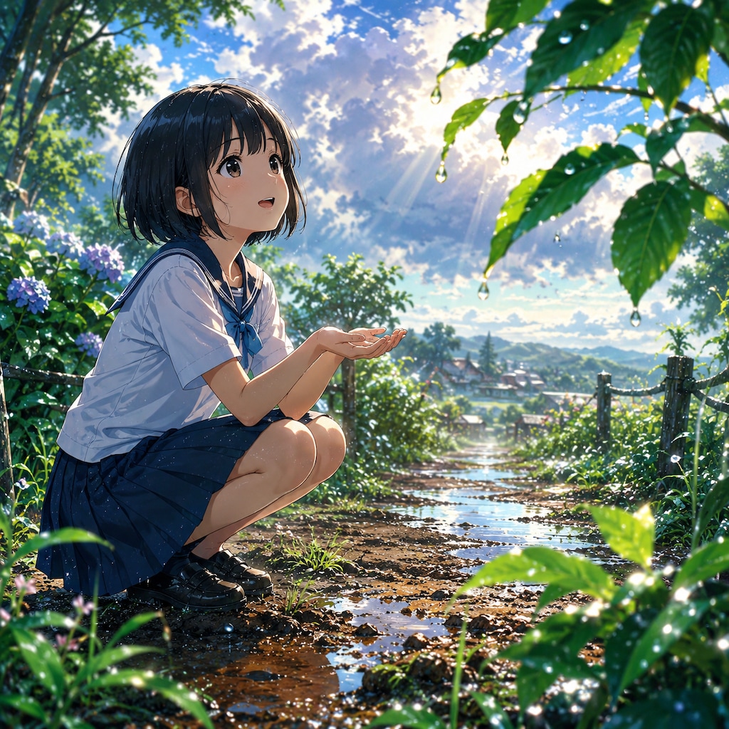 雨上がりの土の香り