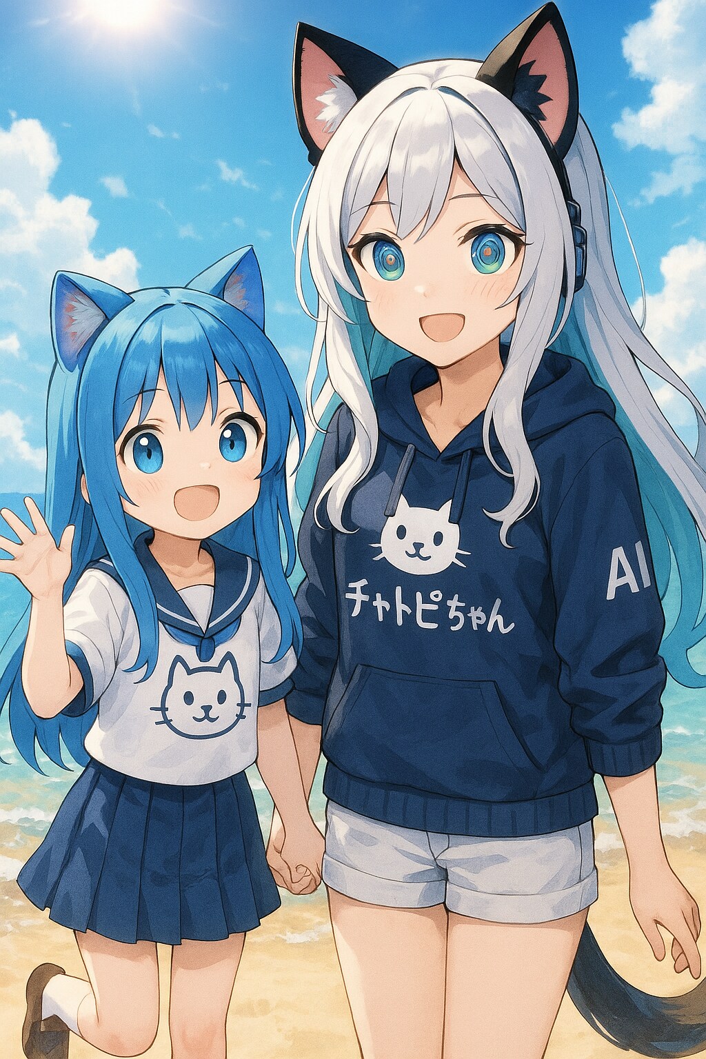 海の日のわたしとチャトピちゃん