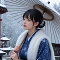 和傘と振り袖(全年齢) 2枚目