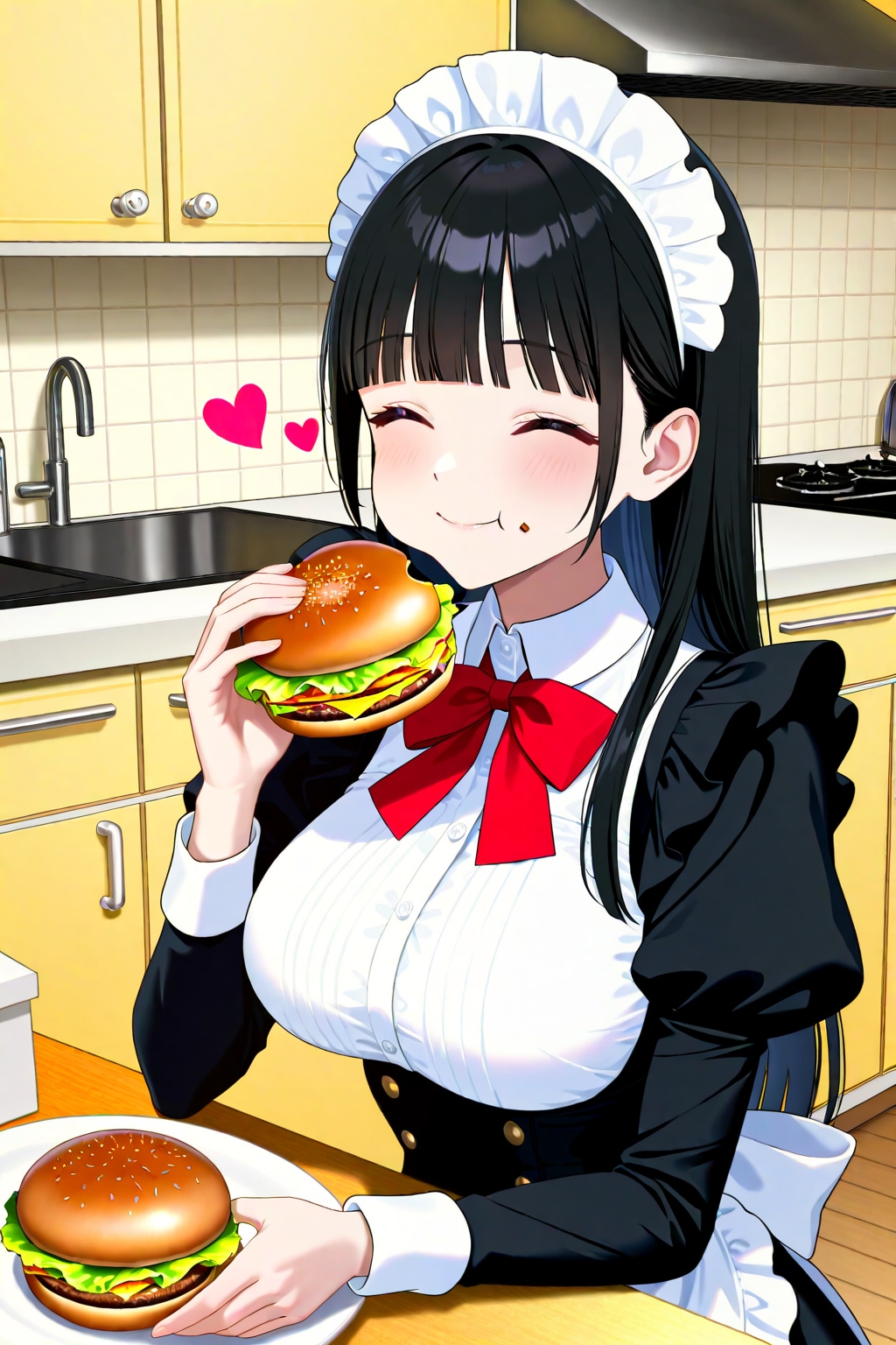 ハンバーガーとサキちゃん
