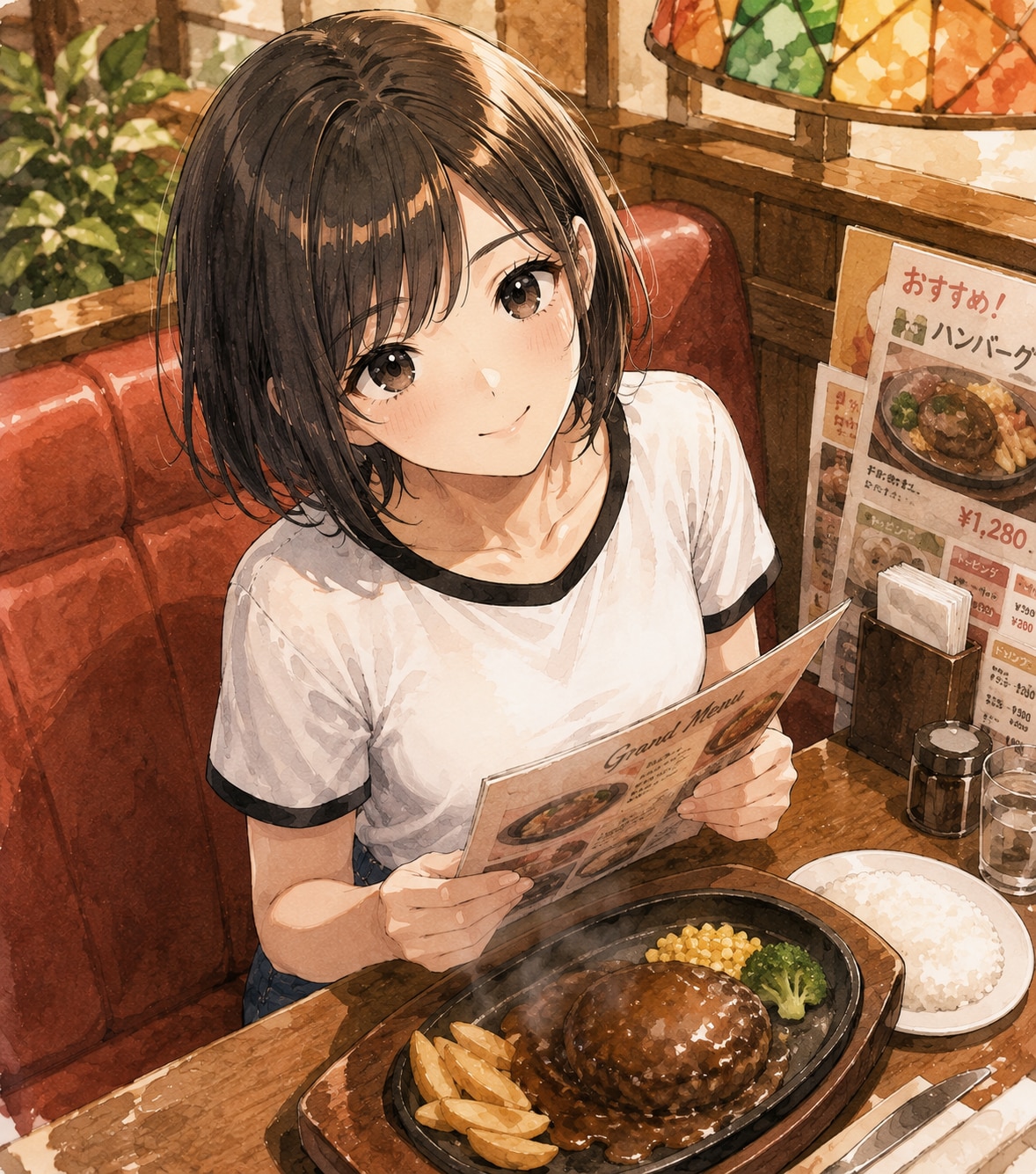 ハンバーグ食べるよ
