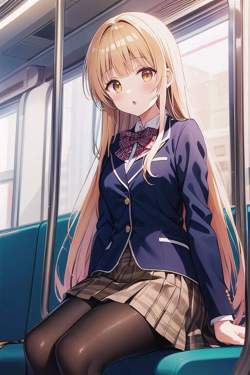 電車で