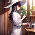 素材調合中の魔女 5枚目