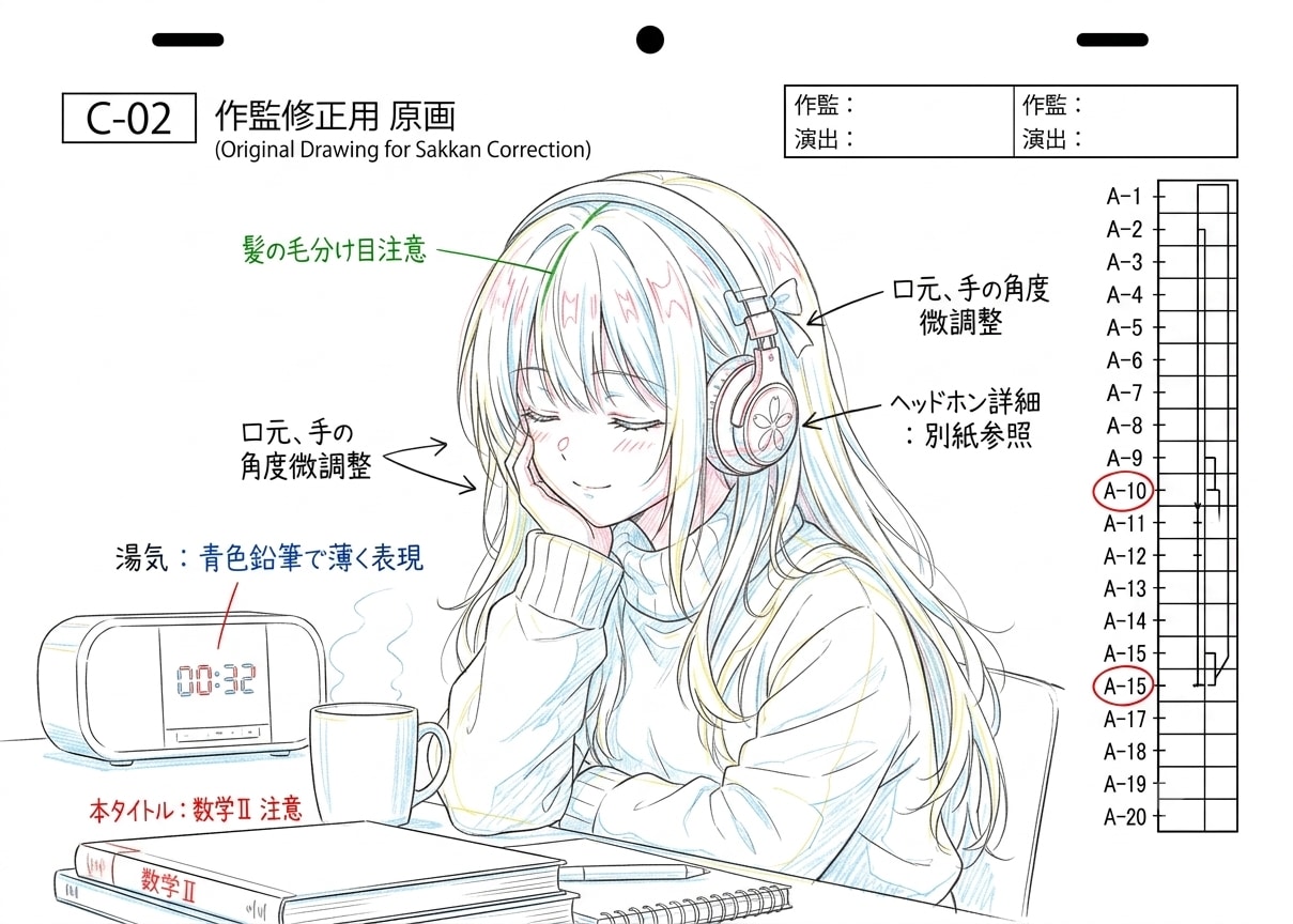 アニメ原画風にしてみた