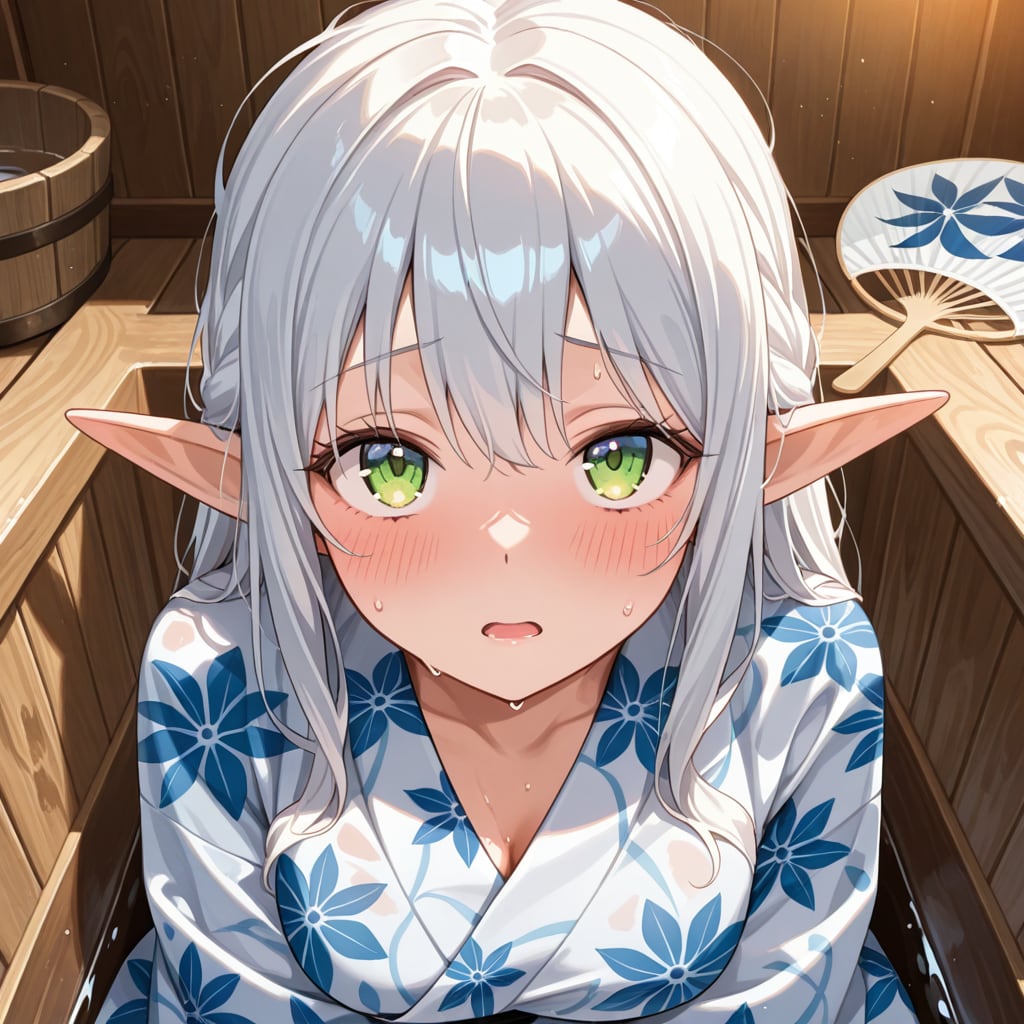 水風呂しちゃうエルフちゃん