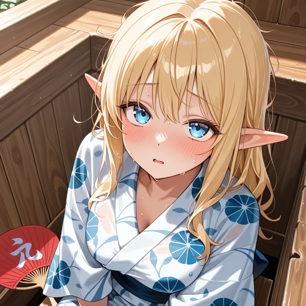 水風呂しちゃうエルフちゃん