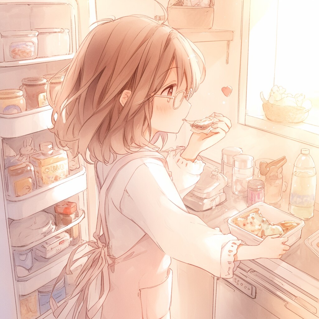 料理をする女の子 Girl cooking