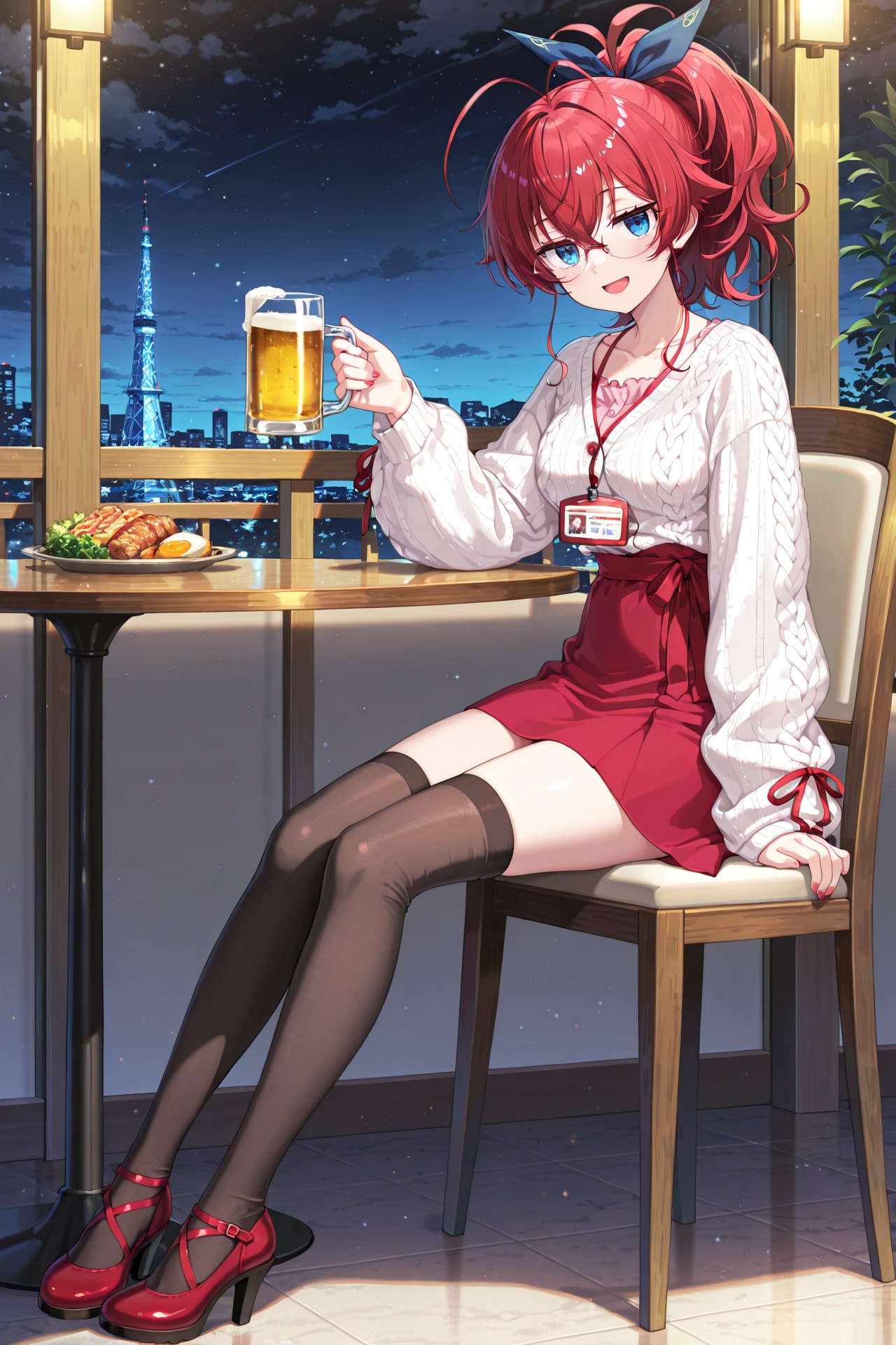 金曜日、春コーデのジト目先生の帰り道。 | の人気AIイラスト・グラビア