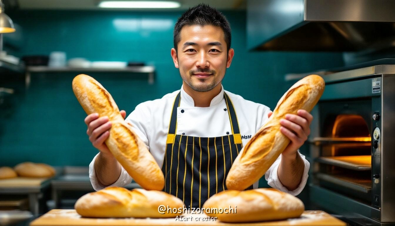 シェフの情熱、焼きたての芸術 - Chef's passion, freshly baked art | の人気AIイラスト・グラビア