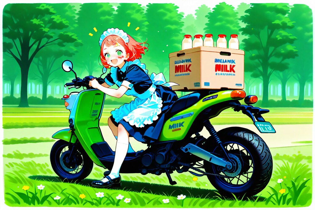 牛乳を配達するメイドちゃんは・・・