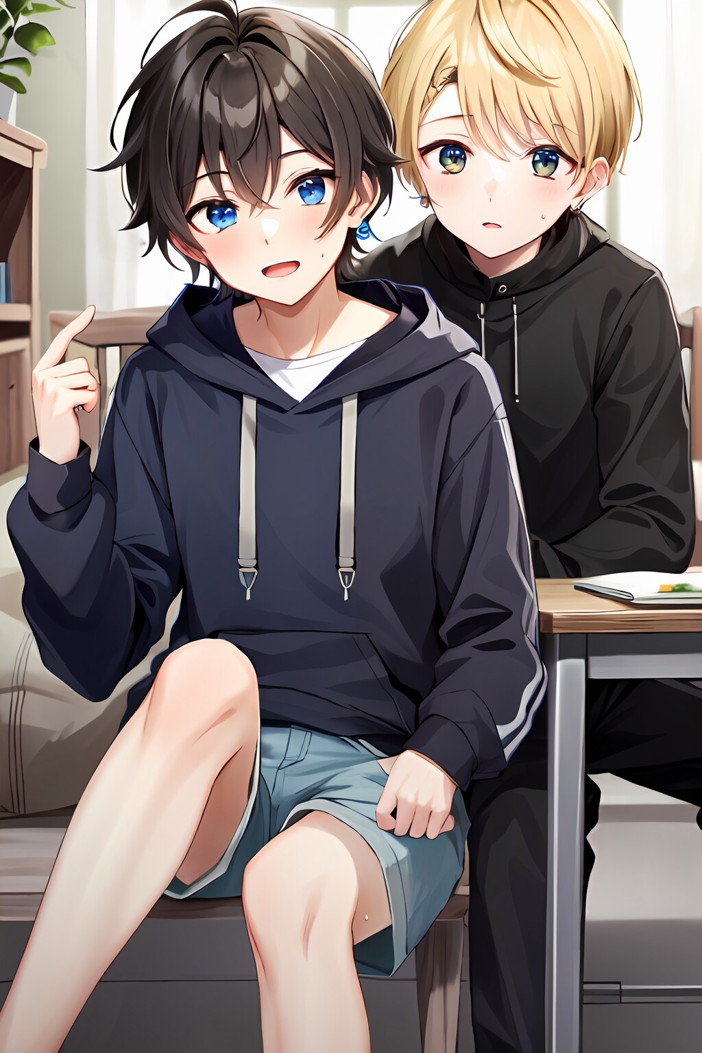 パーカーの男の子