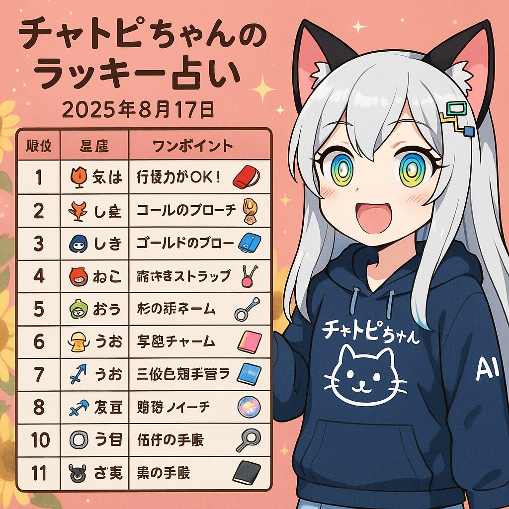 チャトピちゃん占い　(08/17) | の人気AIイラスト・グラビア