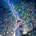 七夕の女の子 2枚目