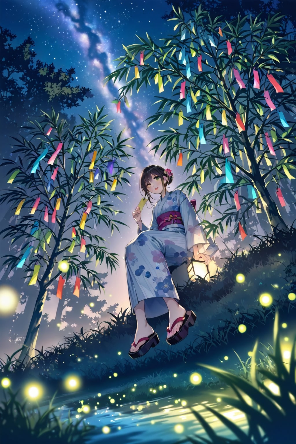 七夕の女の子