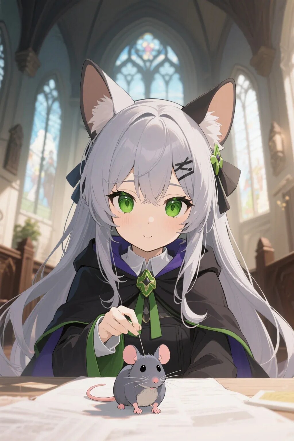 ステラちゃんとネズミ