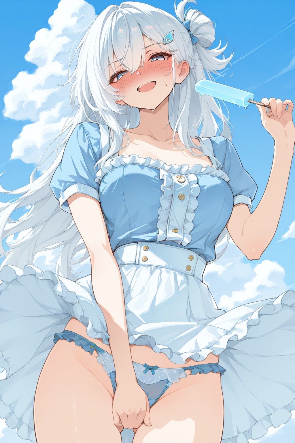 抑えようとしたスカートは既にそこになかった