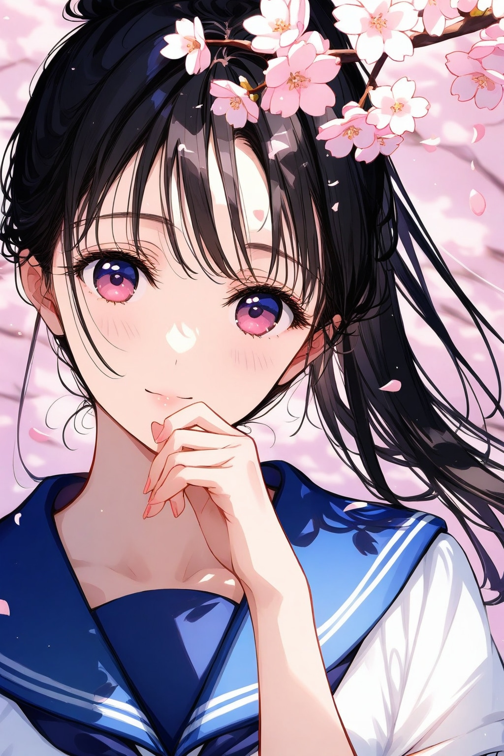 桜とセーラー服