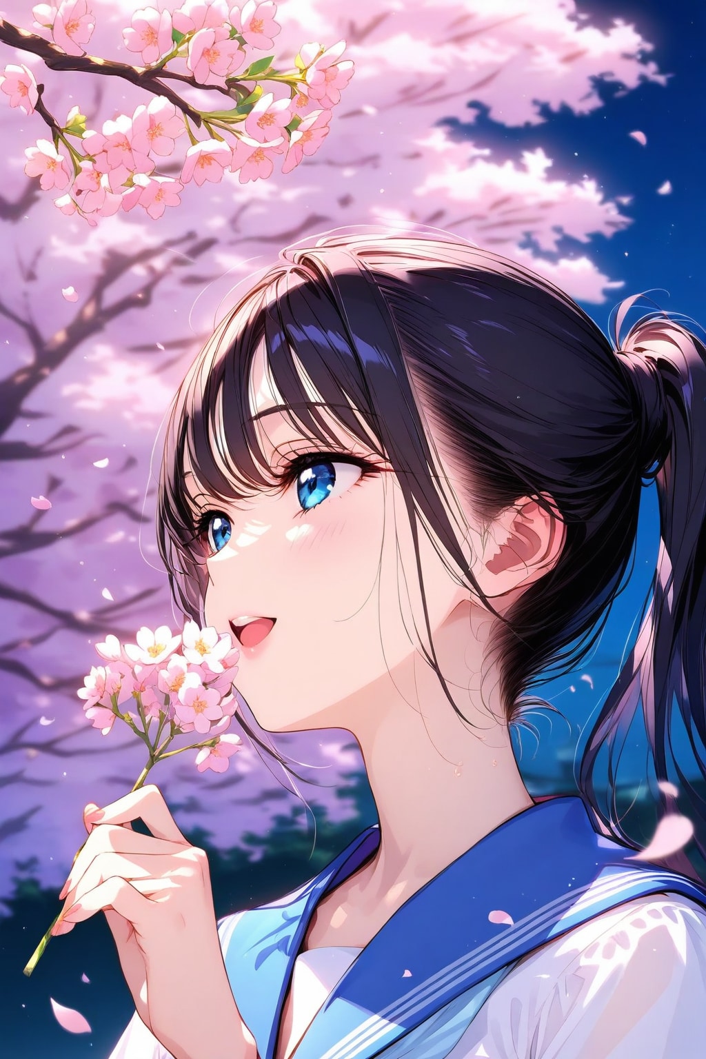 桜とセーラー服