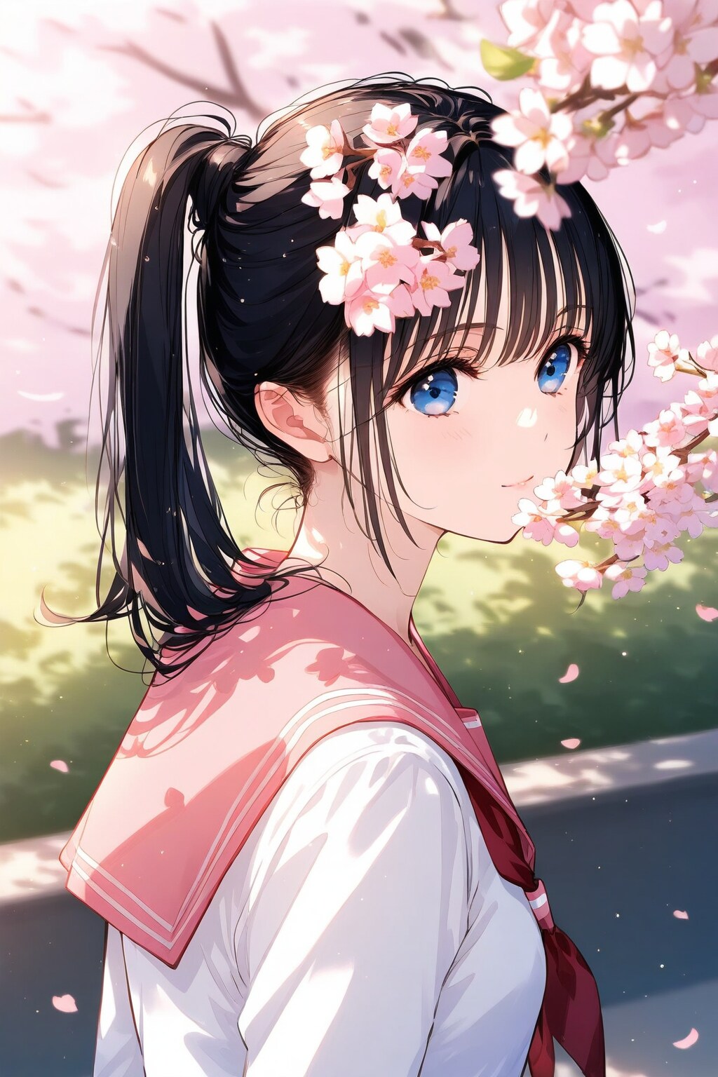 桜とセーラー服 | の人気AIイラスト・グラビア