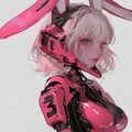 pink bunny cosmic android girl 12枚目