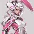 pink bunny cosmic android girl 8枚目