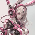pink bunny cosmic android girl 5枚目