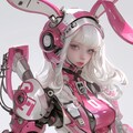 pink bunny cosmic android girl 7枚目