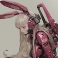 pink bunny cosmic android girl 11枚目