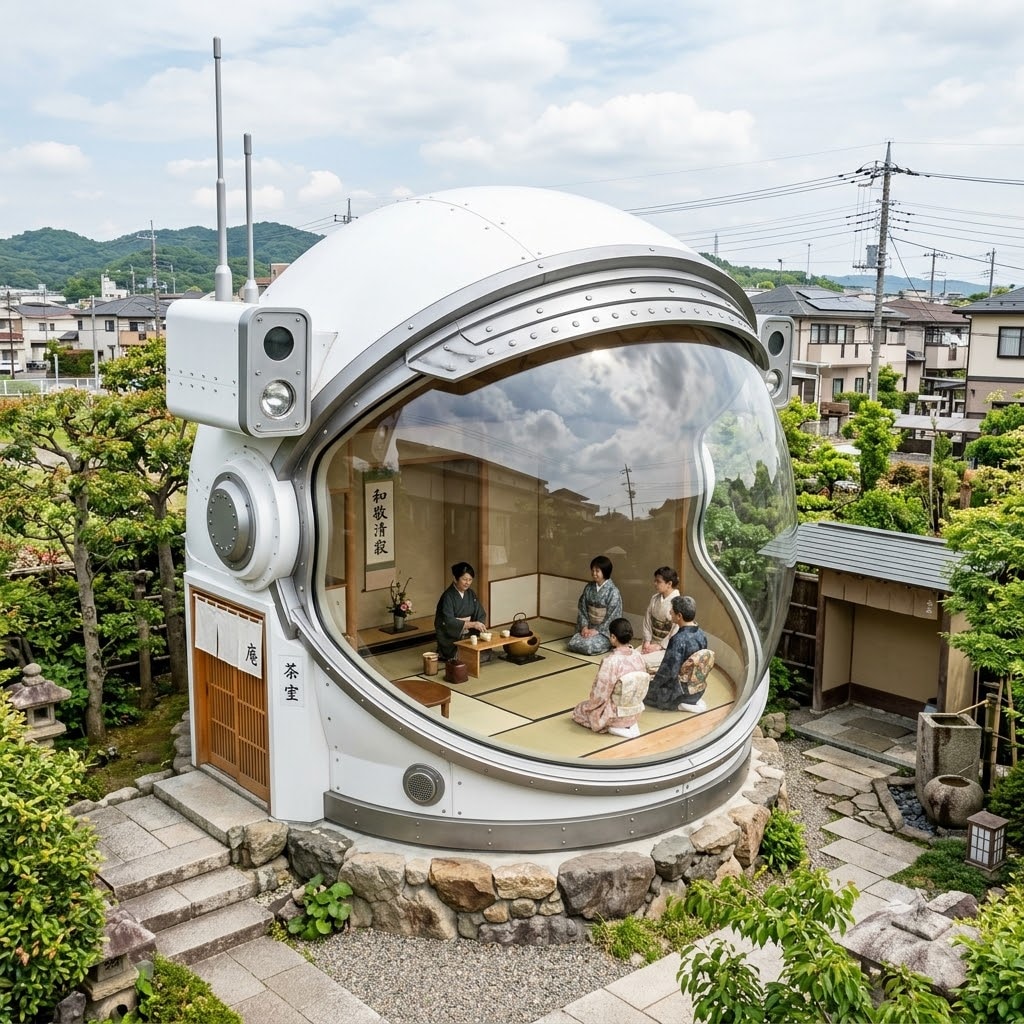 宇宙飛行士っぽい茶道