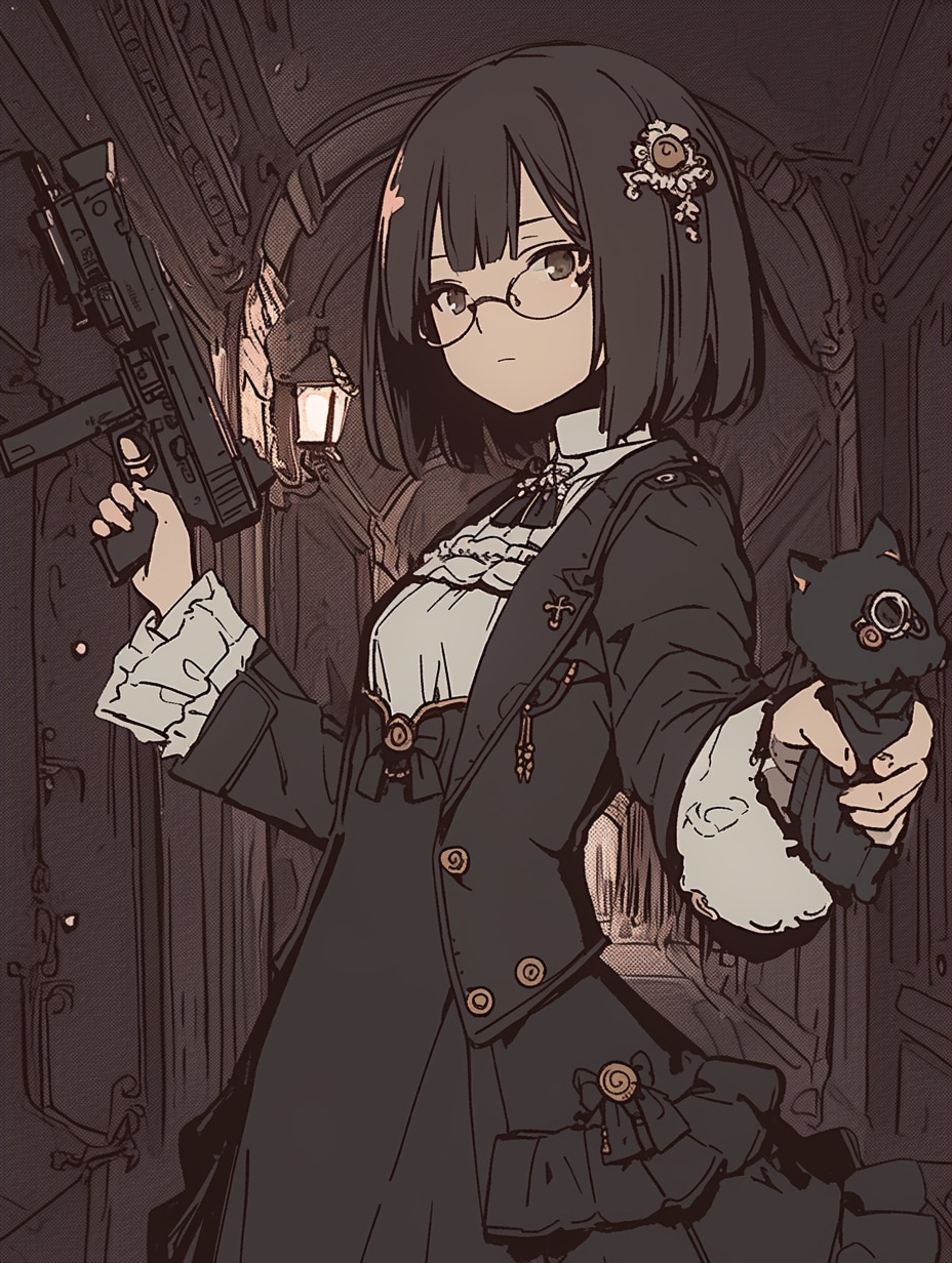 黒ドレス×武装 | の人気AIイラスト・グラビア