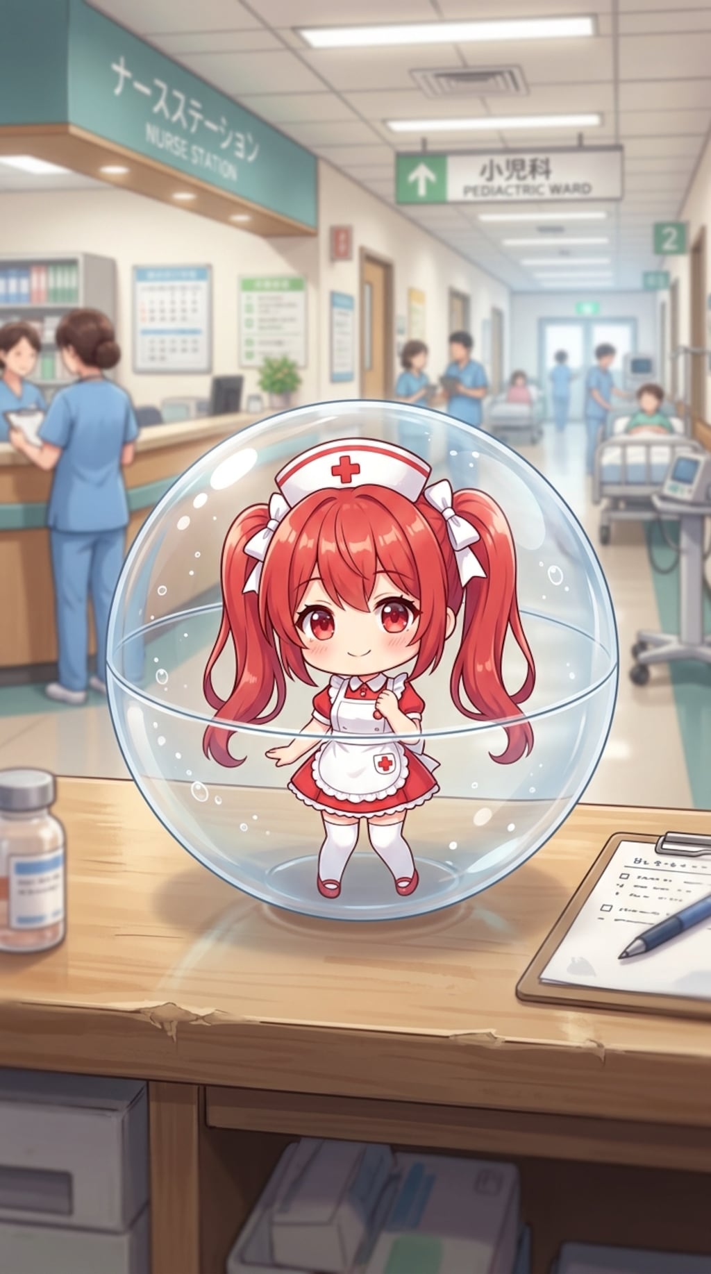 ナース服姿のENERGYちゃんをカプセルに入れたよ