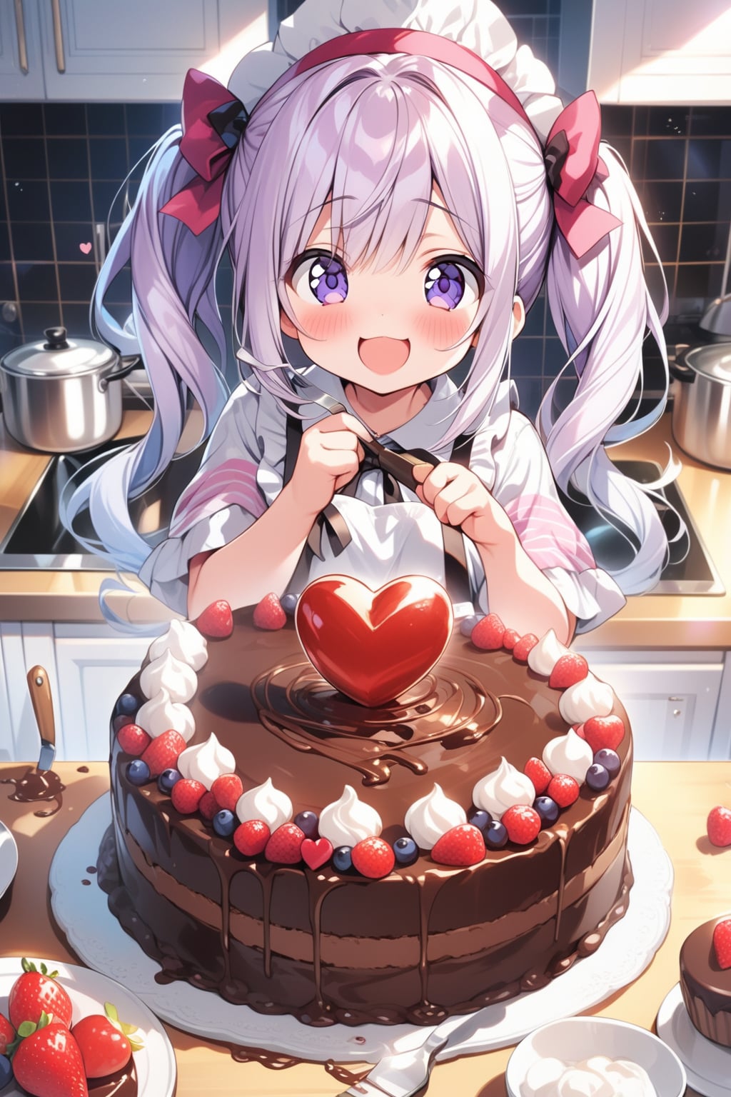 チョコレートケーキができました♪