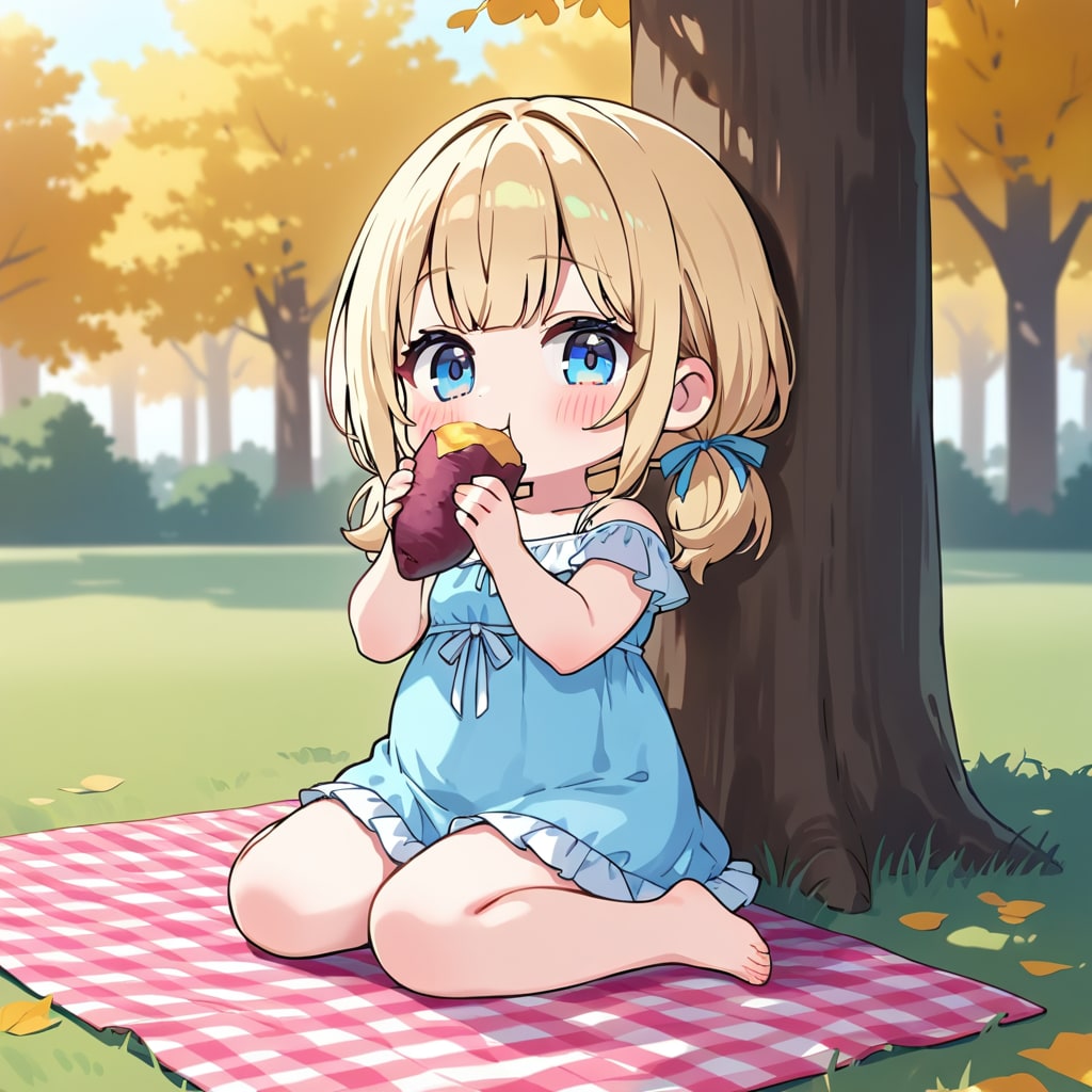 いもをもぐもぐ | の人気AIイラスト・グラビア